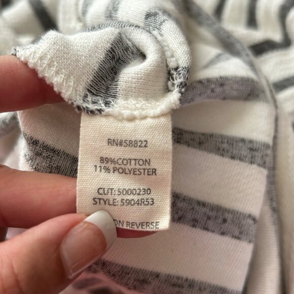 Sleeveless Striped Knit Dress By Max Studio Weekend Black & White Size Medium - Picture 6 of 6